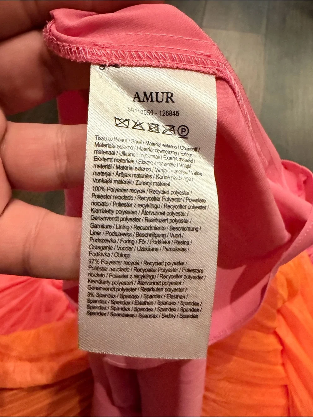 AMUR Tate Halter Tulle Mini Dress Pink Orange Size 2 - Picture 9 of 11